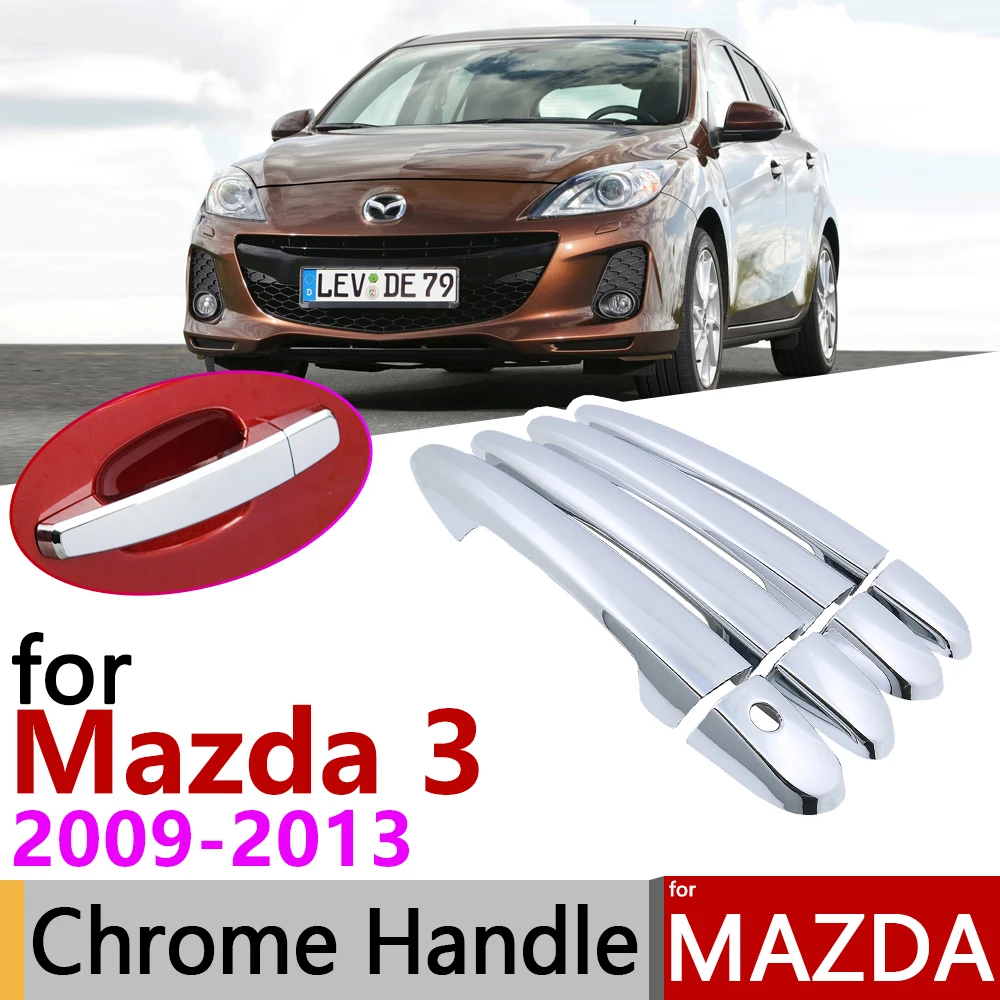 Роскошная хромированная накладка на дверную ручку для Mazda 3 2 го поколения BL Axela 2009