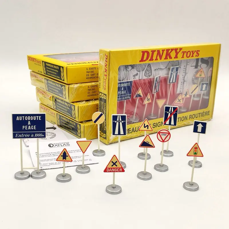 Atlas Dinky Toys 593 12 PANNEAUX DE SIGNALISATION ROUTIERE модели Лот из 5 шт| |