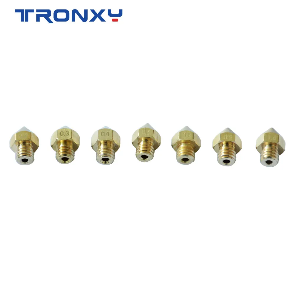 Детали для 3D-принтера Tronxy 7 шт. сопло MK8 M6 0 2/0 3/0 4/0 5/0 6/0 8/1 мм J-образная Экструзионная