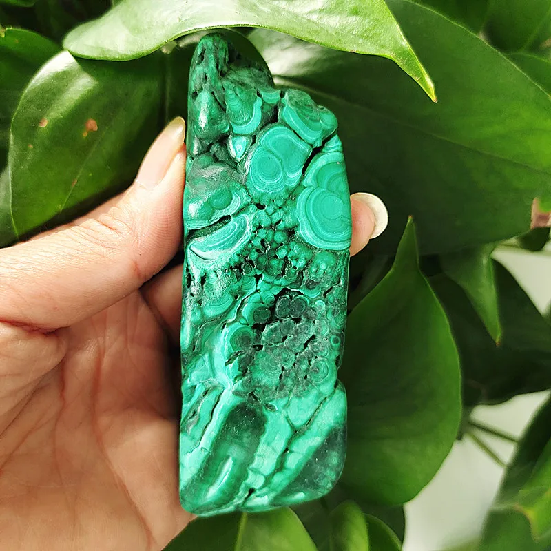 

Natural raw ore malachite slice mineral specimen home furnishing specimens Stones and powerful Healing crystals