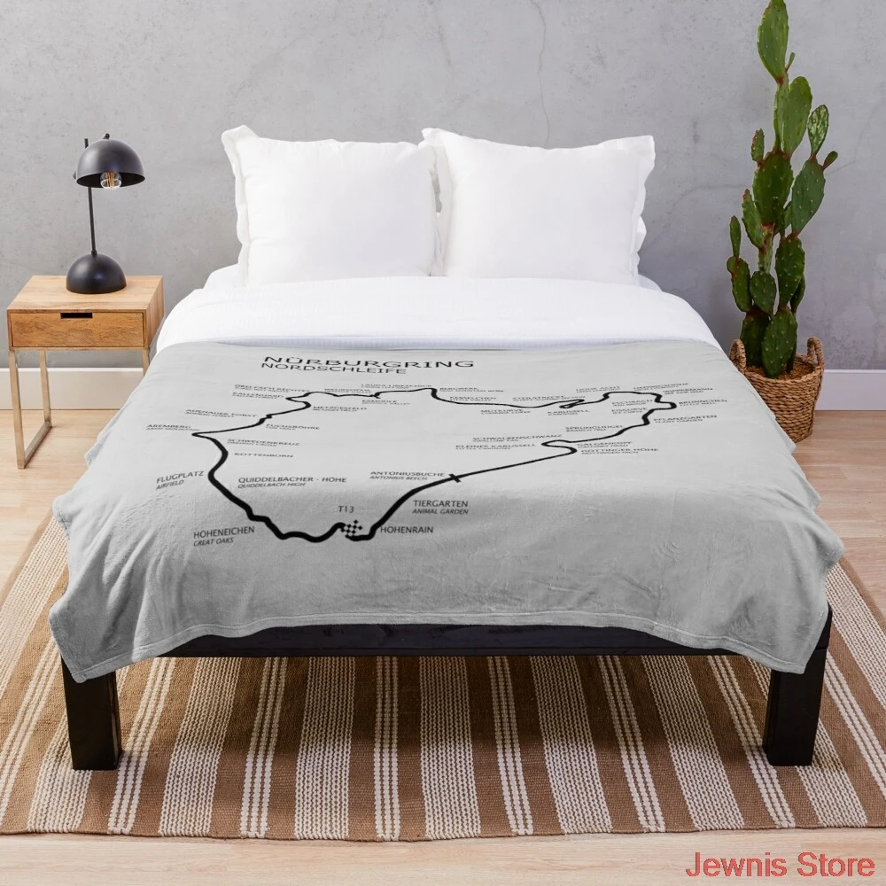 

The Nurburgring Nordschleife Throw Blanket Bedspread Soft Throw Bed Sofa Cover For Kids Child Girls Boys Christmas Xmas Gift