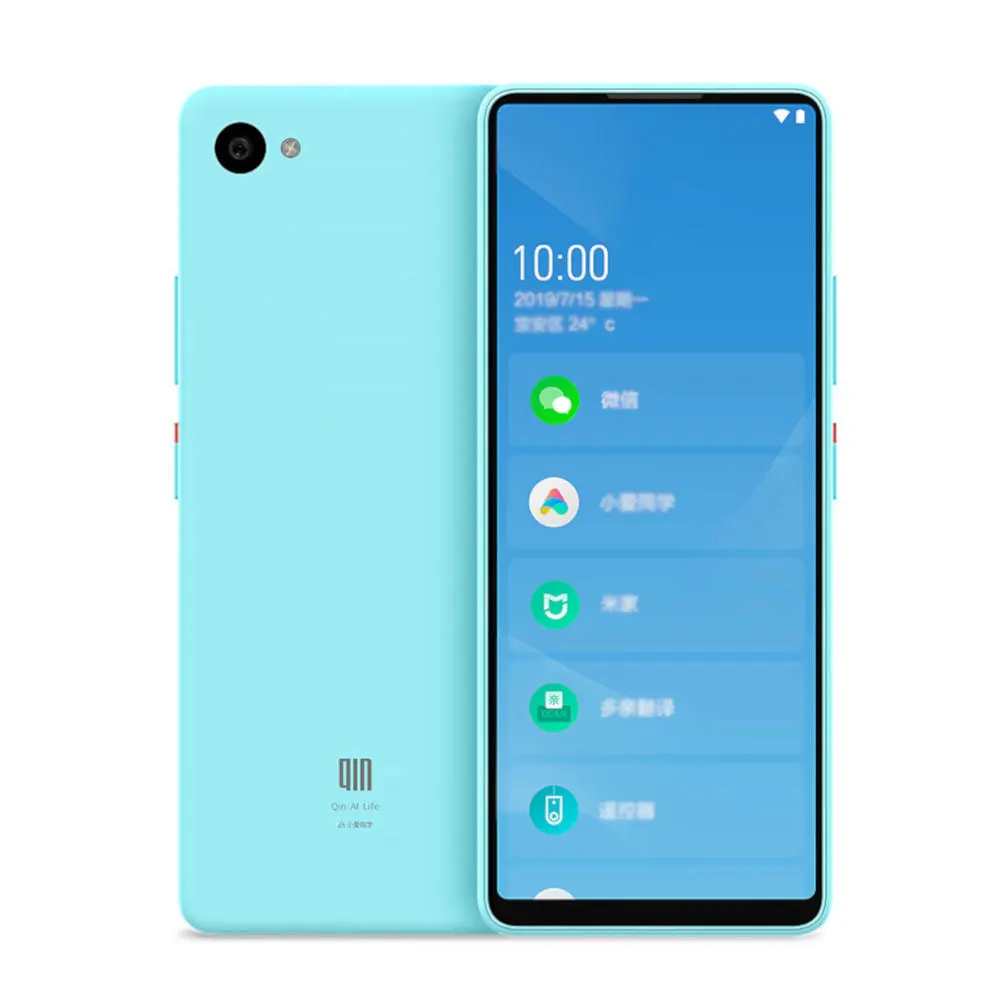 Xiaomi QIN полноэкранный телефон e 4G сеть с Wi-Fi 5,05 дюймов 2100 мАч Andriod 9,0 SC9832E четырехъядерный с функцией Wi-Fi AI переводчик - Цвет: Синий
