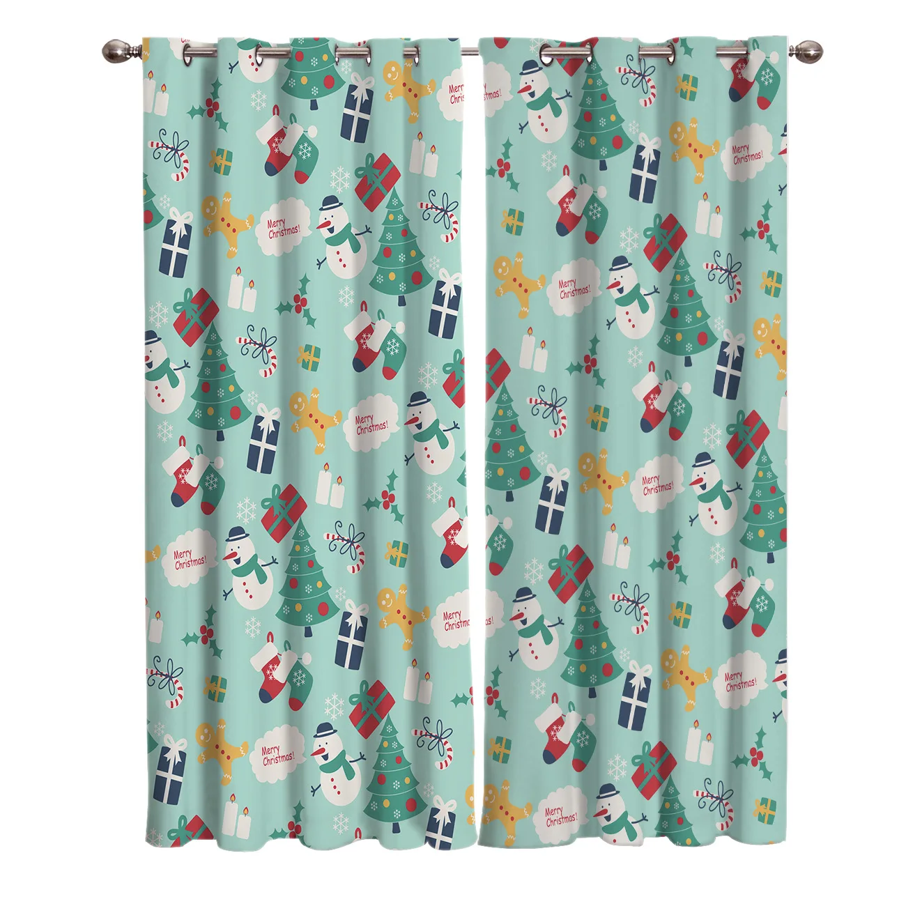 Рождественская комната шторы большие окна жалюзи для гостиной кухни в помещении