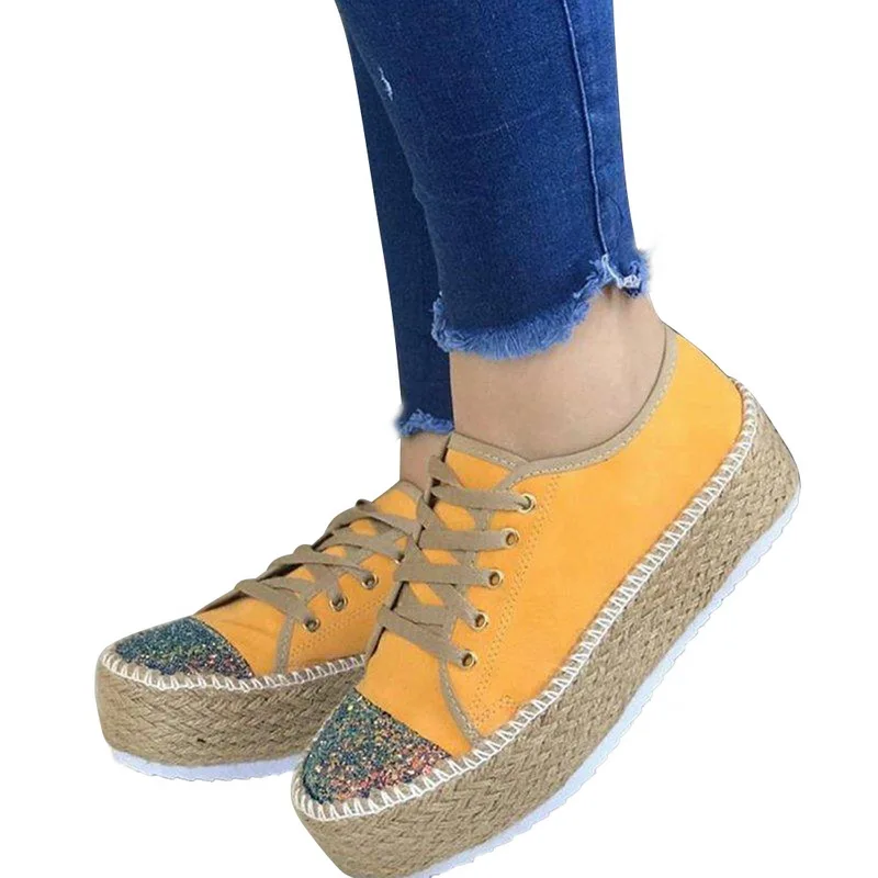 Женская обувь повседневные туфли на платформе со шнуровкой нового цвета женская