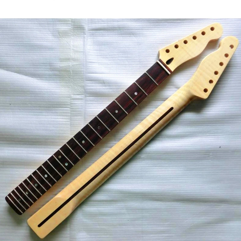 disado 22 bünde tiger flamme material ahorn palisander griffbrett elektrische gitarre neck holz farbe gitarre teile zubehör free global ship