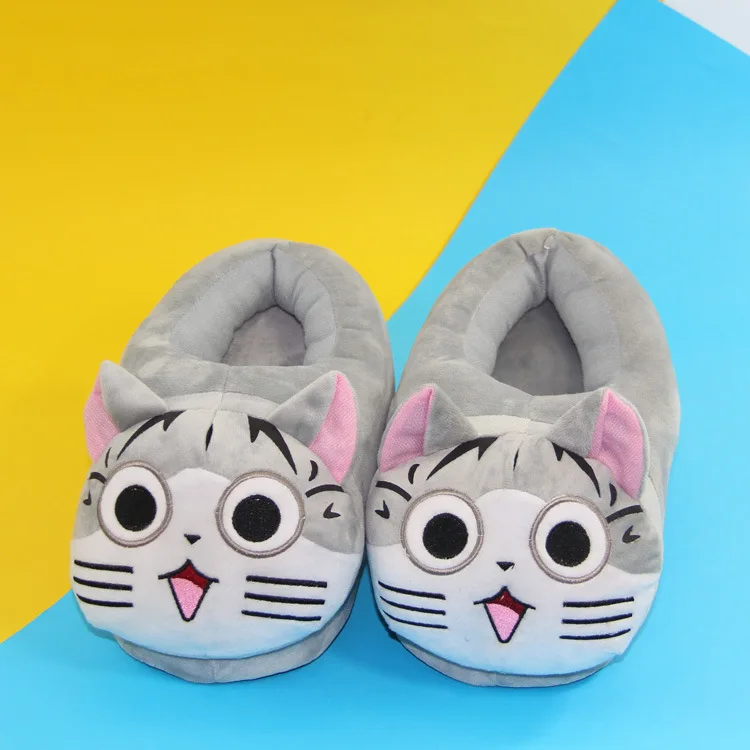 Теплые домашние тапочки Smile Stitch плюшевые с мультяшным рисунком для дома подарок