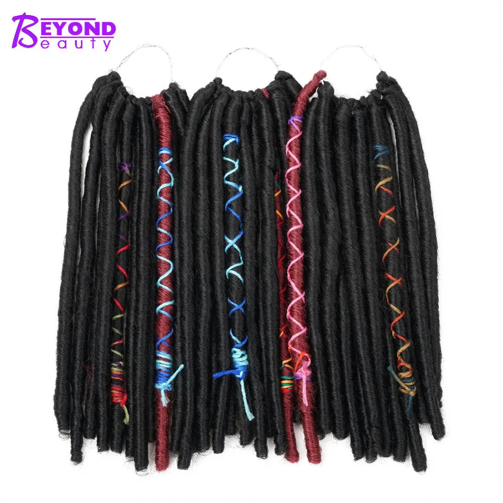 Короткие мягкие вязаные крючком волосы дреды 14 дюймов синтетические красные и