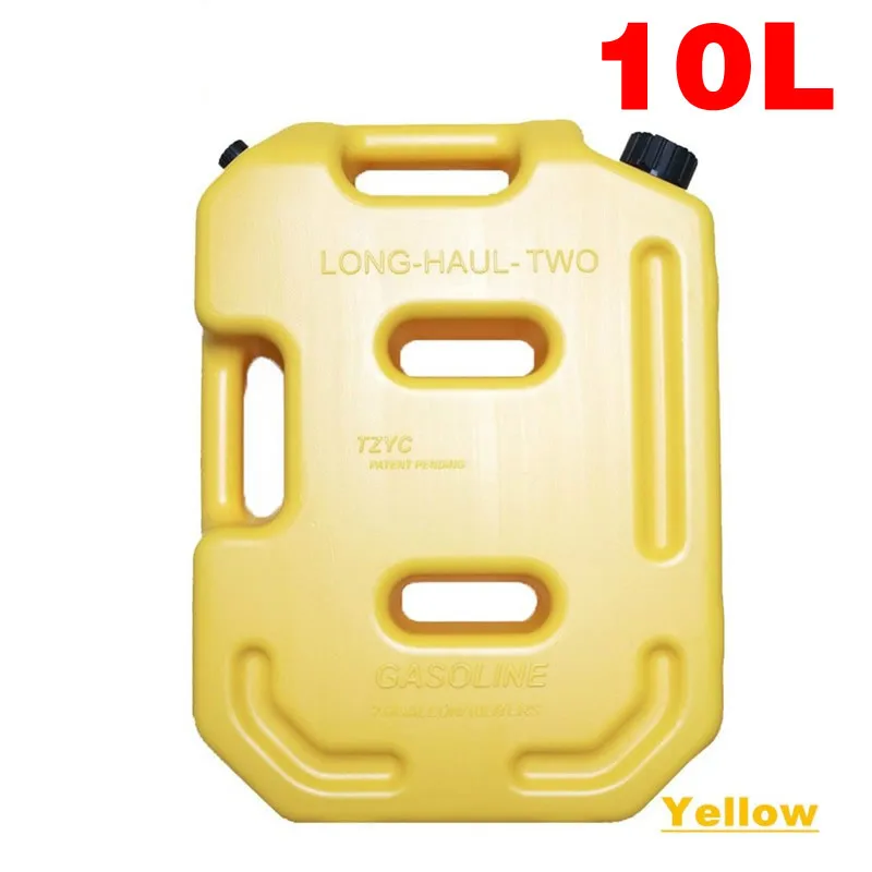 10L Yellow 10л(2,6 галлонов) Jerrycan практичный бензиновый дизельный топливный бак может упаковывать для внедорожников ATV мотоциклов топливный контейнер канистра - Название цвета: 10L Yellow