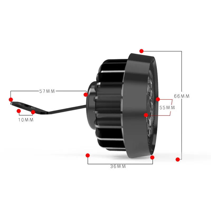 

2pcs/Set Motorcycle Headlight Spot Fog Lights 6 High Brightness LED Chip Front Head Assist Lamp 6 LED 12V-85V