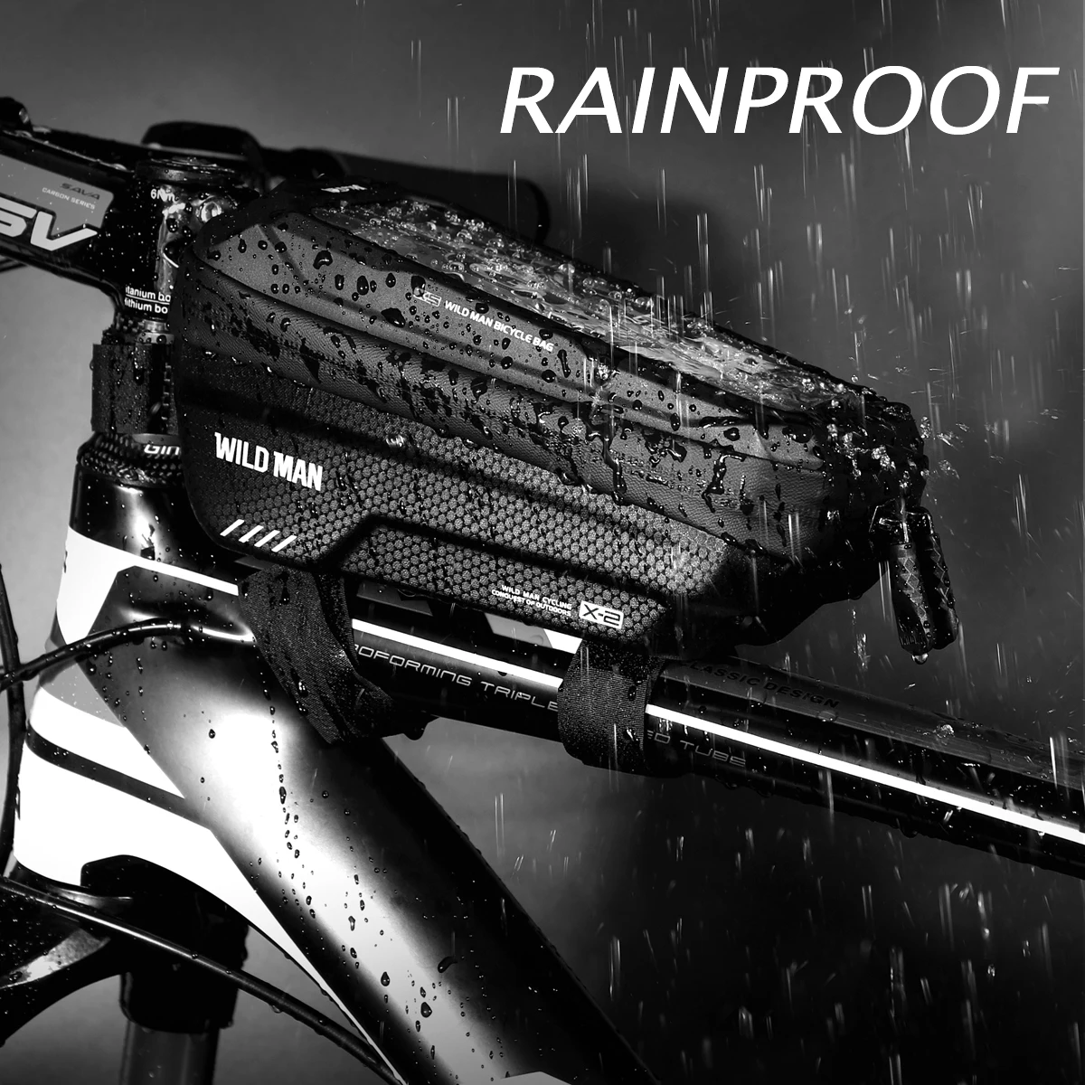 

WILD MAN Bike Bag Front Cycling Bag Rainproof Touch Screen Bicycle Phone Bag 6.5 Inch Mobile Phone Case Mtb Accessories