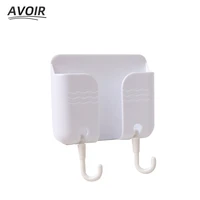 avoir wall mobile phone bracket plastic white for electrical socket holder double charging usb electric outlets home improvement