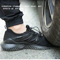 2020 new men shoes work safety shoes for male summer causal breathable working steel toe anti smashing construction sneakers