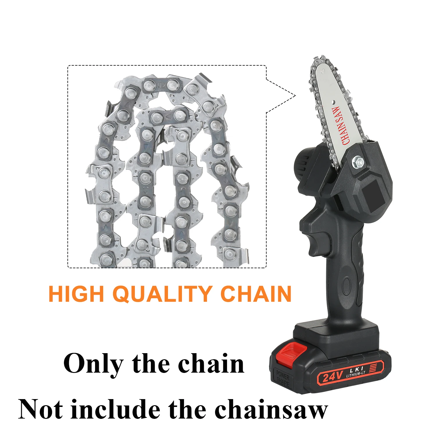 

4 Inch Mini Steel Chainsaw Chain Electric Pruning Saw Accessory Garden Tool Replacement Saw Chain Blade Wood Cutting Tools