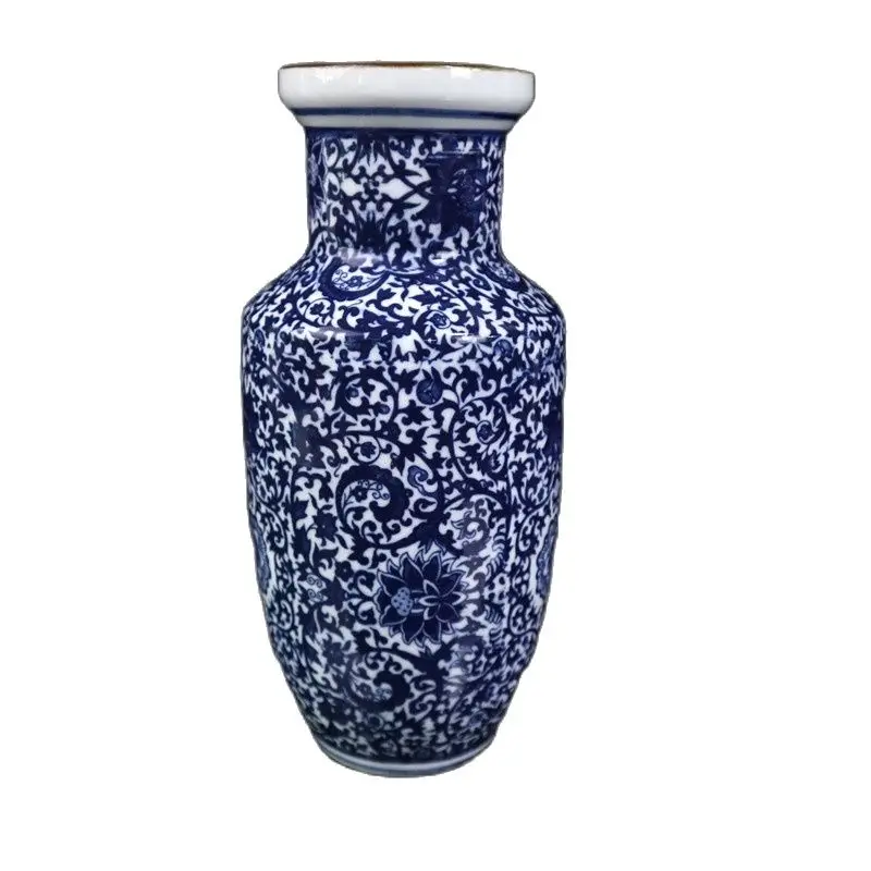 

Chinese Old Porcelain Blue And White Lotus Vase