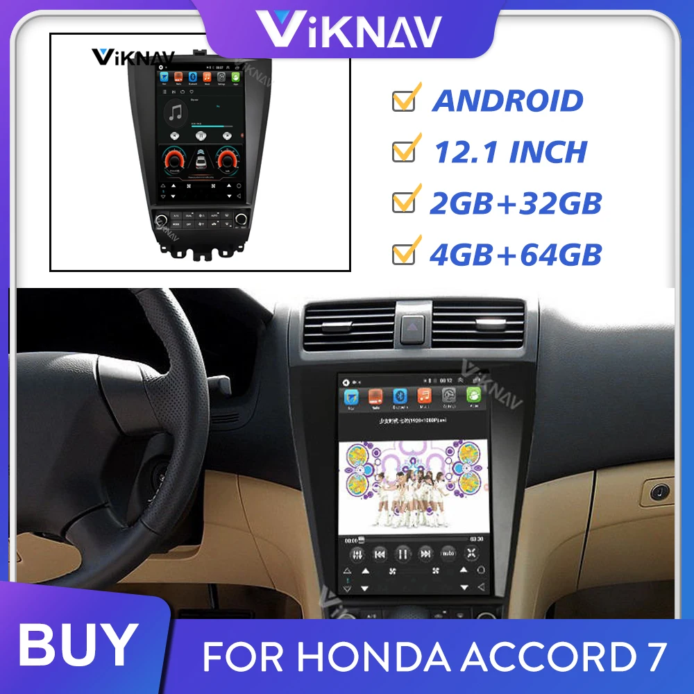 

android car GPS navigation DVD multimedia player for Honda accord 7 2003 2004 2005 2006 2007 vertical screen auto radio player