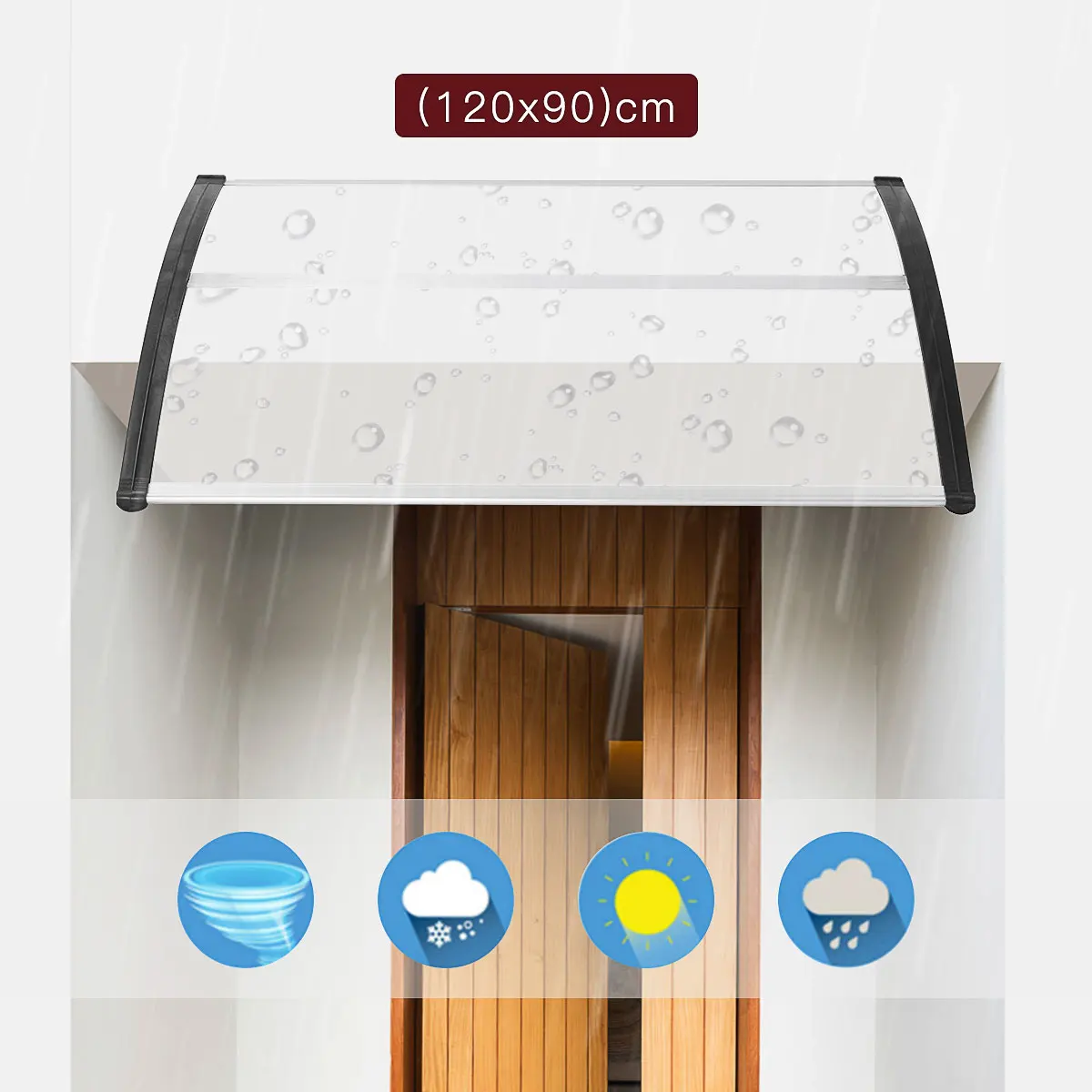 

DIY Sun Shelter Anti UV Ultralight Sunshade Gazebo Outdoor Furniture Door Window Awning Canopy Rain Shelter Tarp Tent 120X90cm