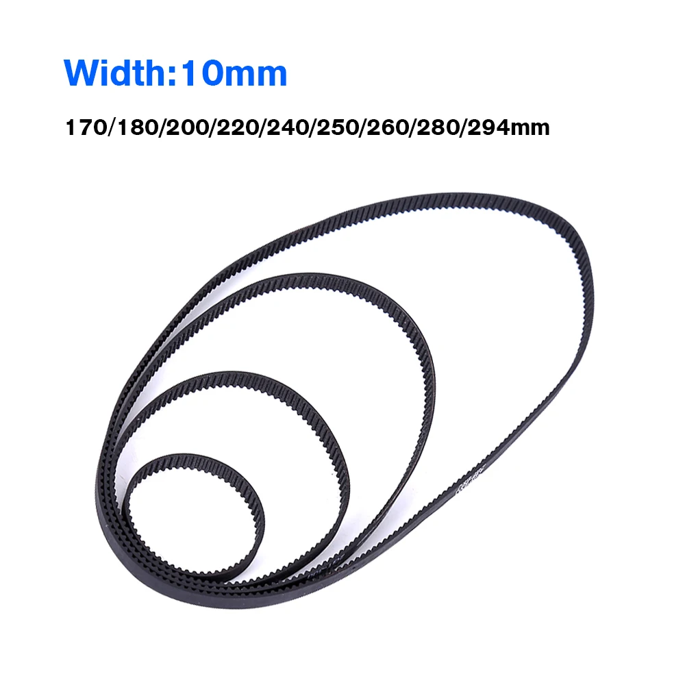 

C-19 3D Printer GT2 Closed Loop Rubber 2GT Timing Belt Width 10mm Length 170 180 200 220 240 250 260 280 294mm