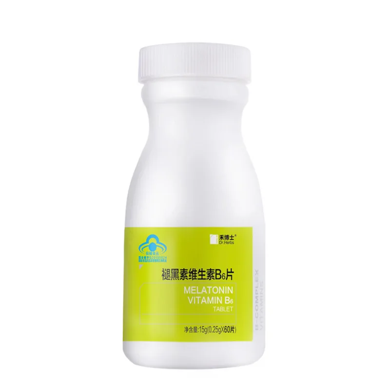 Аутентичные таблетки Dr. He Melatonin витамин B6 60 таблеток 2020 Nian 5 Yue для улучшения