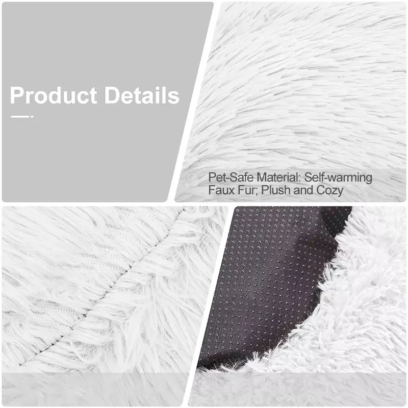 Круглая длинная плюшевая супермягкая Лежанка для собаки питомнике кошки зимняя