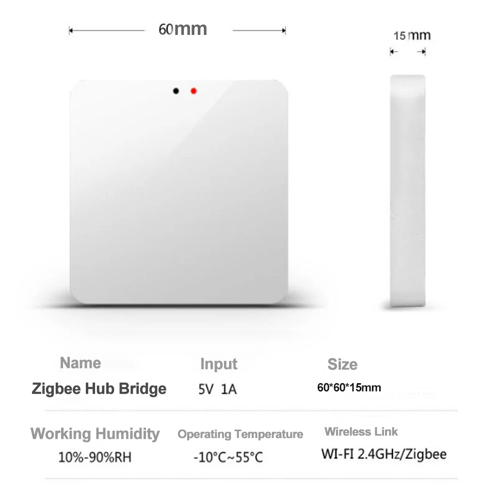 

Tuya Zigbee Bridge Smart Home Zigbee Gateway Hub Remote Control Zigbee Devices Via Smart Life APP Works with Alexa Google Home