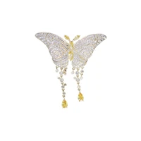 cute butterfly lady brooch christmas jewelry luxury zircon brooch lady fashion insect pendant brooch