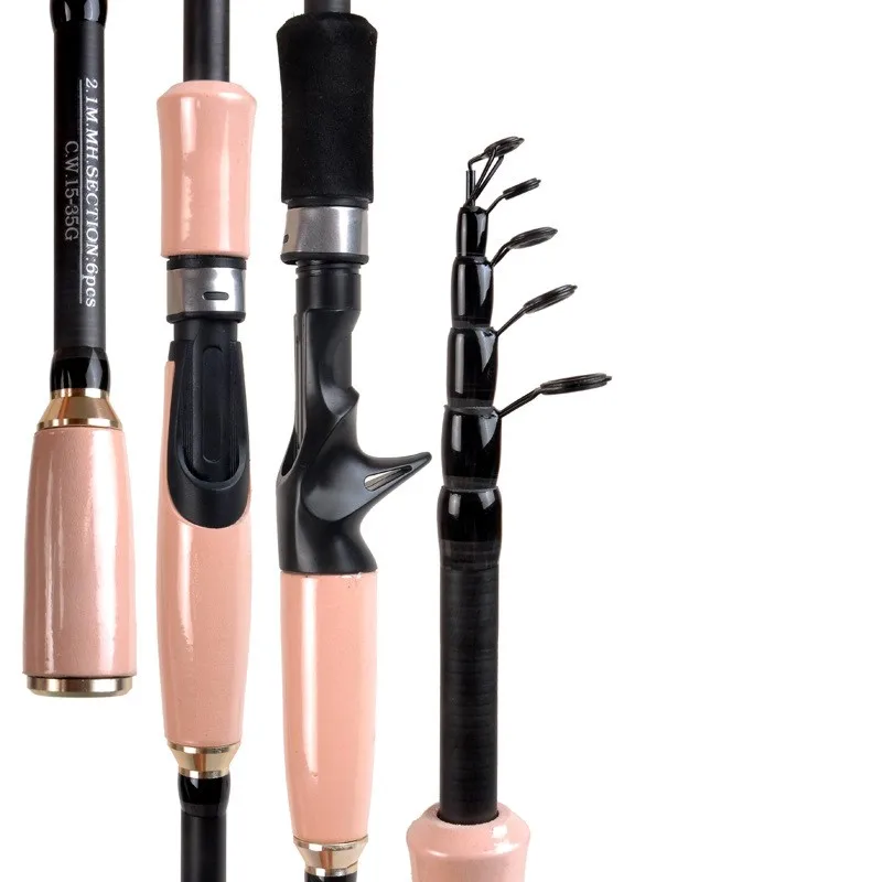 

2021 GLS brand carbon portable ultra-short hard tuning spinning/casting lure rod 1.8-2.7M travel leisure telescopic fishing rod