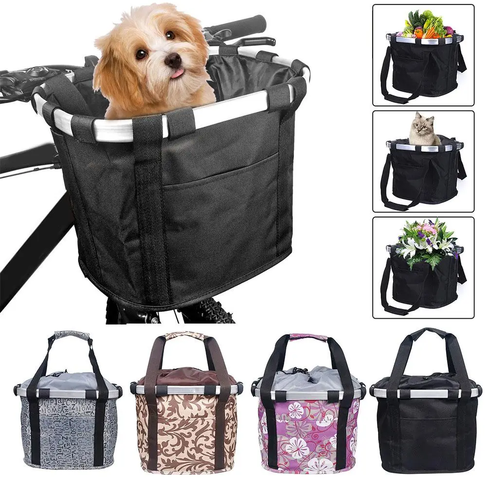 Корзина для велосипеда съемная корзина руля складная маленькая переноска кошек