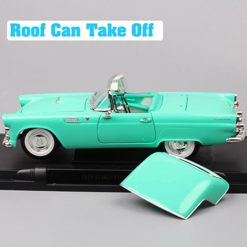 Дорожный знак большой 1:18 Масштаб 1955 Ford Thunderbird литая модель игрушечного автомобиля Replicas винтажная модель автомобиля для коллекции
