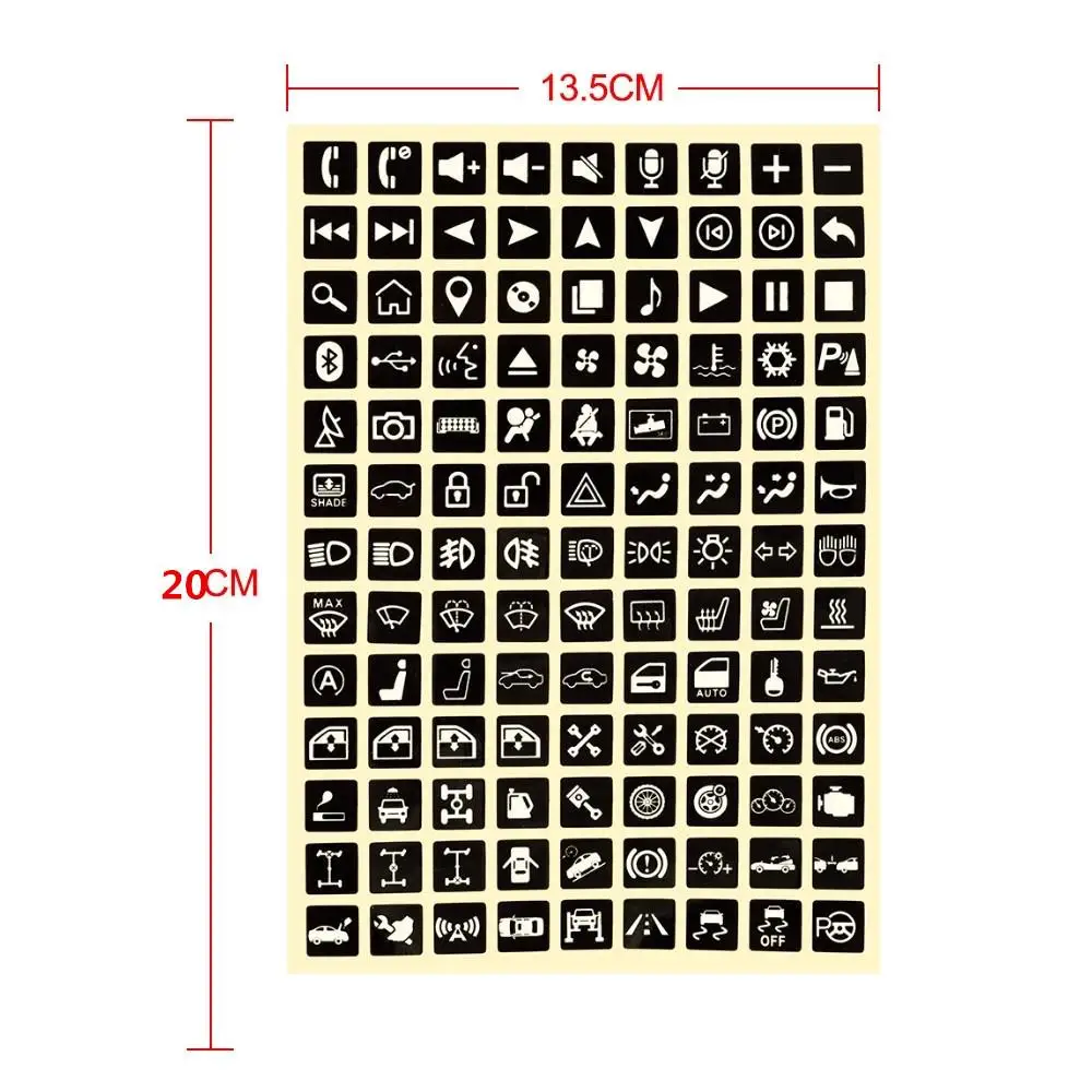 

1 Set Of Car Stickers Noctilucent Multi-function Universal Button Luminous Sticker