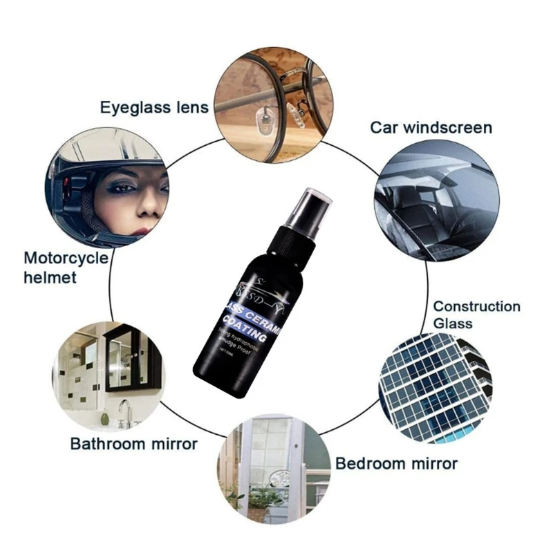 

1Pc 30/50ml Car Mirror Water Repellent Rearview Mirror Anti-Rain Spray Agent for Clear Driving Sight in Rainy Day