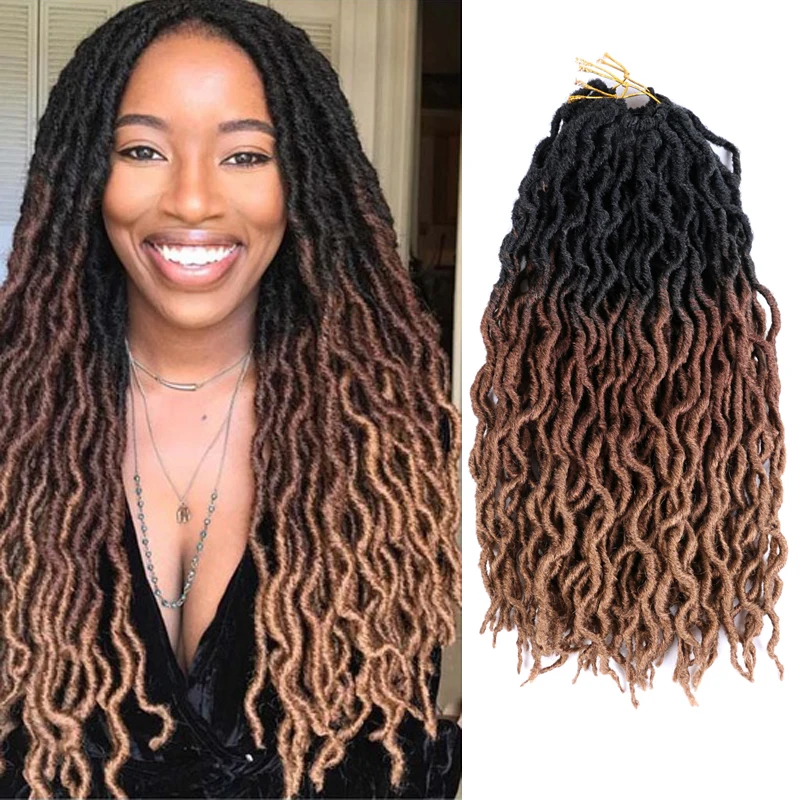 DAIRESS Gypsy Locs вязаные волосы 18 &quot24 стойки предварительно петля богиня Омбре