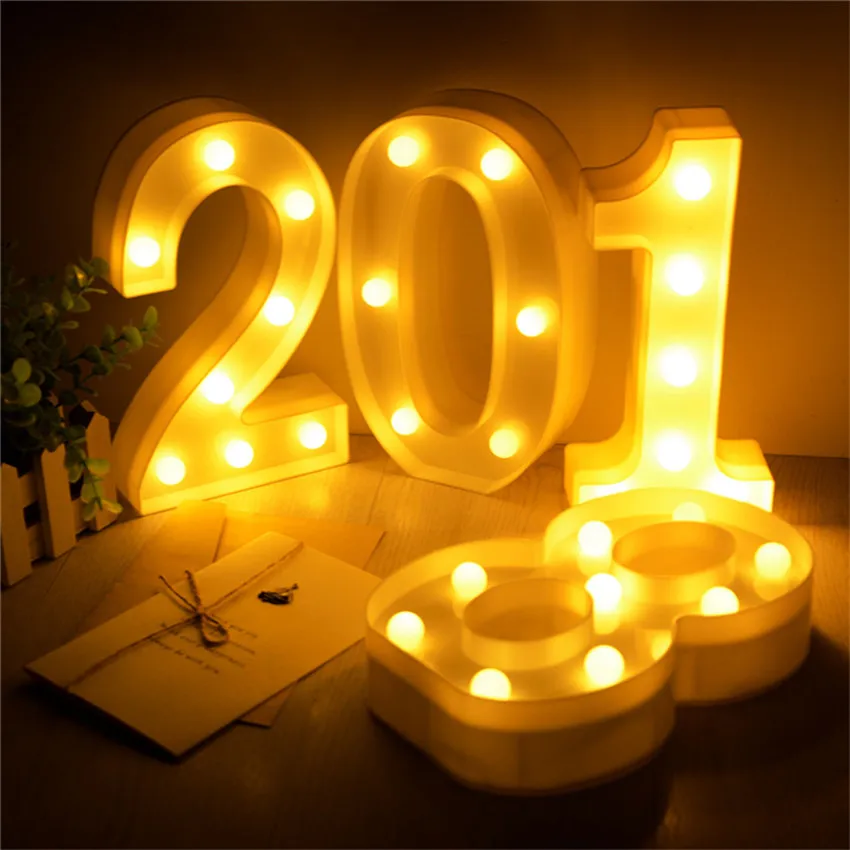 Светящийся Креативный светодиодный ночсветильник сделай сам с цифрами лампа на