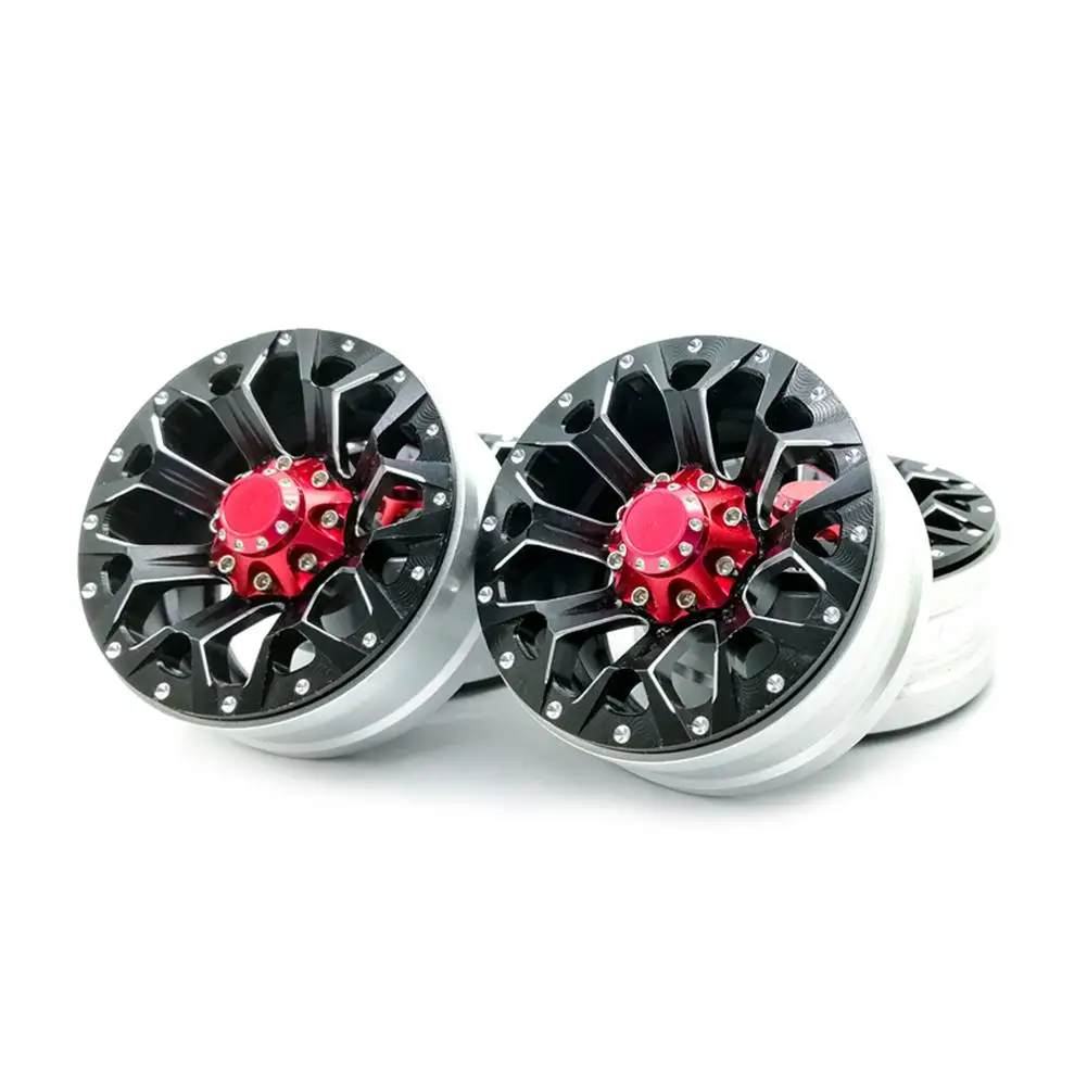 

RCTOYFUN 4pcs 1.9" RC 8 Spokes Alloy Wheel Rim Beadlock For 1:10 Cralwer Car Axial SCX10 90034 90035 90044 D90 4WD Traxxas TRX-4
