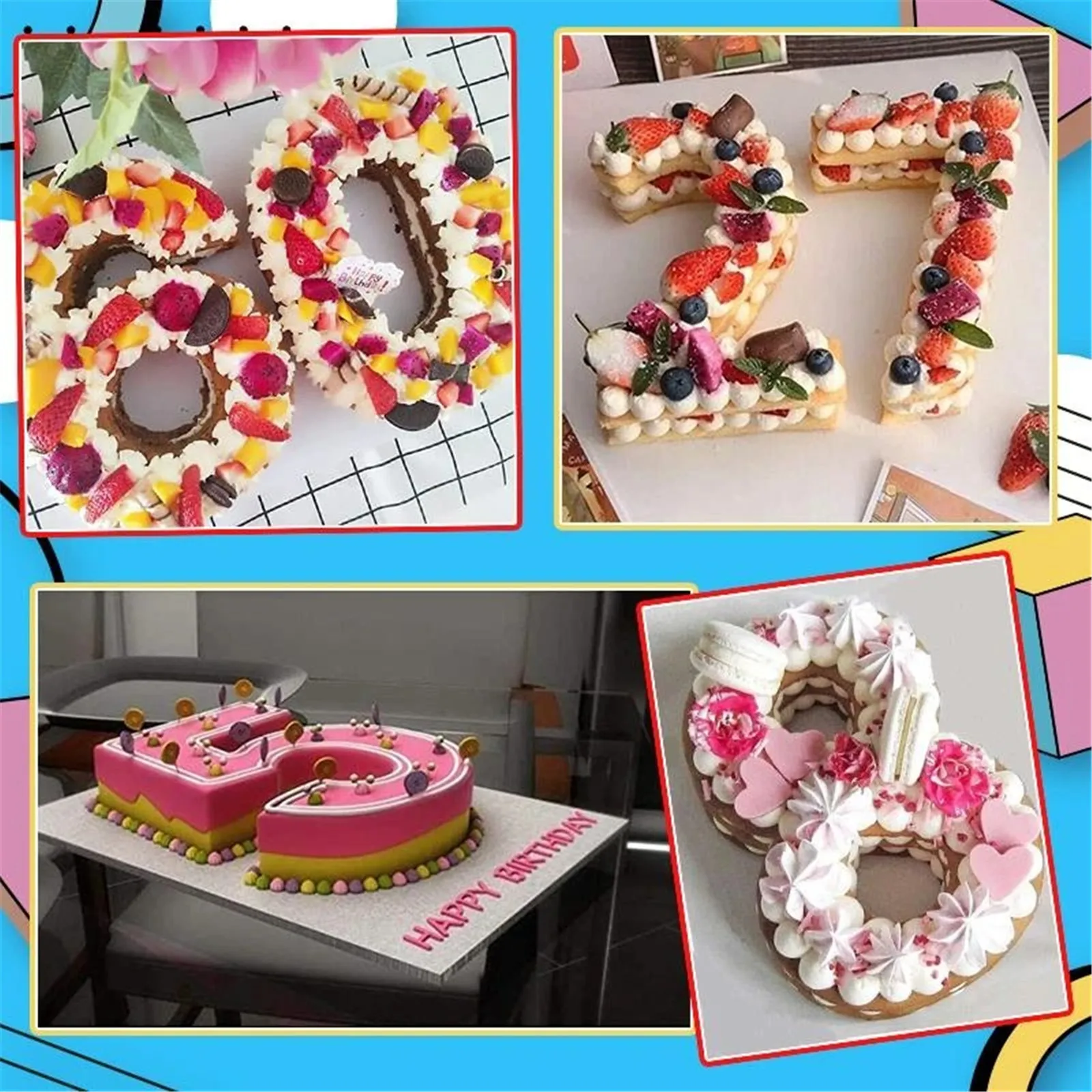 

1pc Cake Mold Perfect Number Shape Cake Molder Silicone Digital Cake Numbers Shape Baking Jelly Candy Pastry Diy Decorating Tool