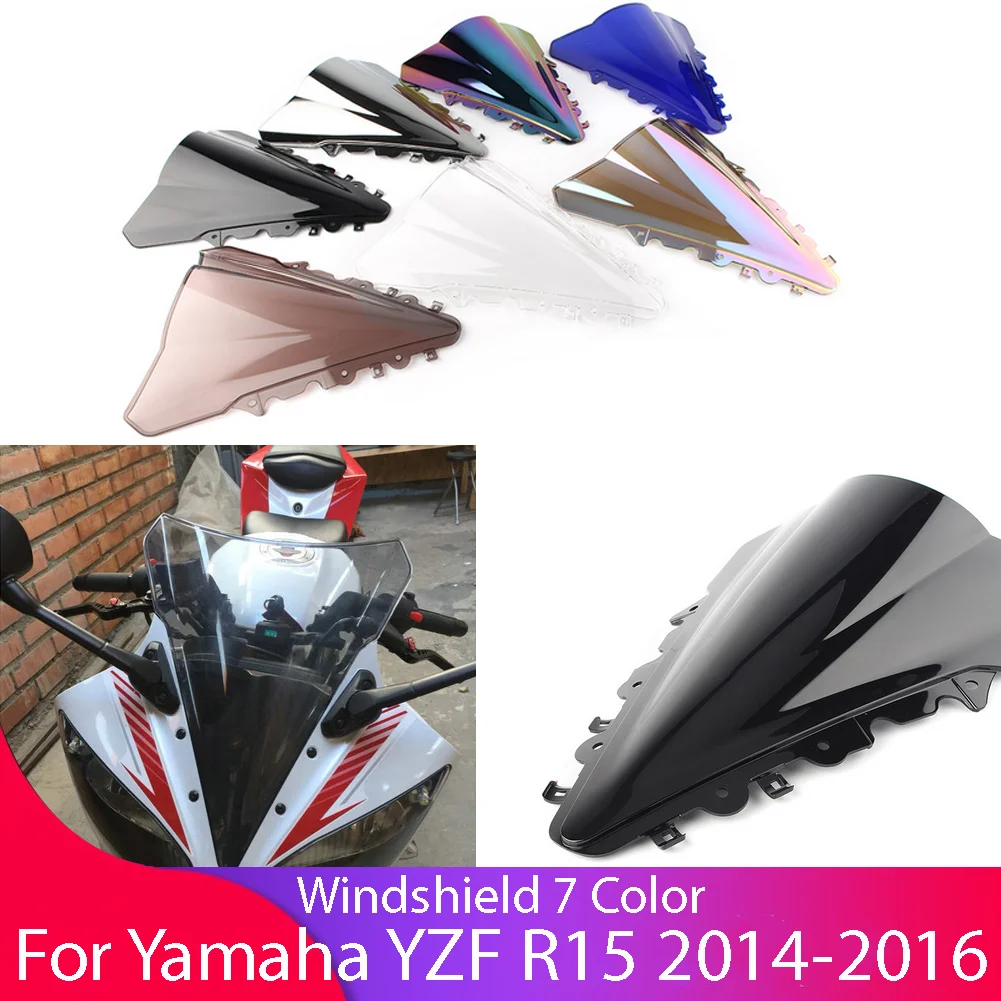 

Cafe Racer Motorcycle Accessories Windshield Motorbike Windscree Wind Deflector For Yamaha YZF R15/YZF-R15/YZFR15 2014 2015 2016