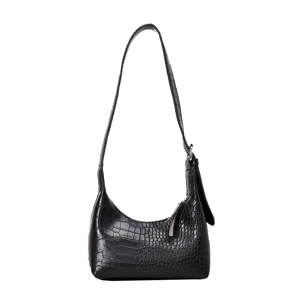 

Women Vintage Shoulder Bag Stone Pattern Leather Small Shoulder Bag Ladys Fashion Subaxillary Bags Luxury Style Handbag sac