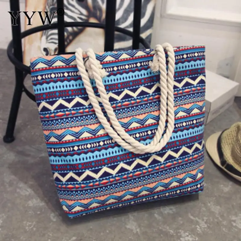 YYW новая летняя женская холщовая пляжная сумка на ремне в богемном стиле Женская