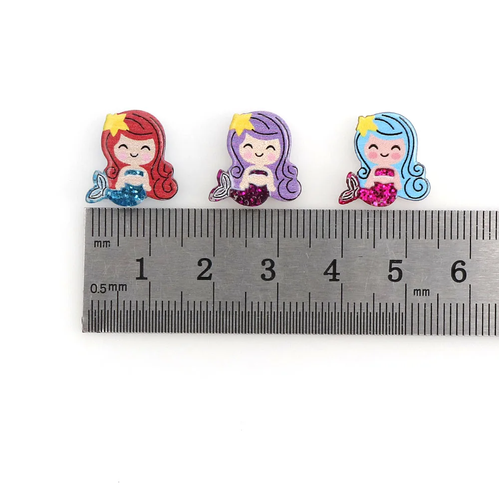 Новинка 10 шт. Кабошон из смолы Милая Мини Русалка плоская спинка для скрапбукинга