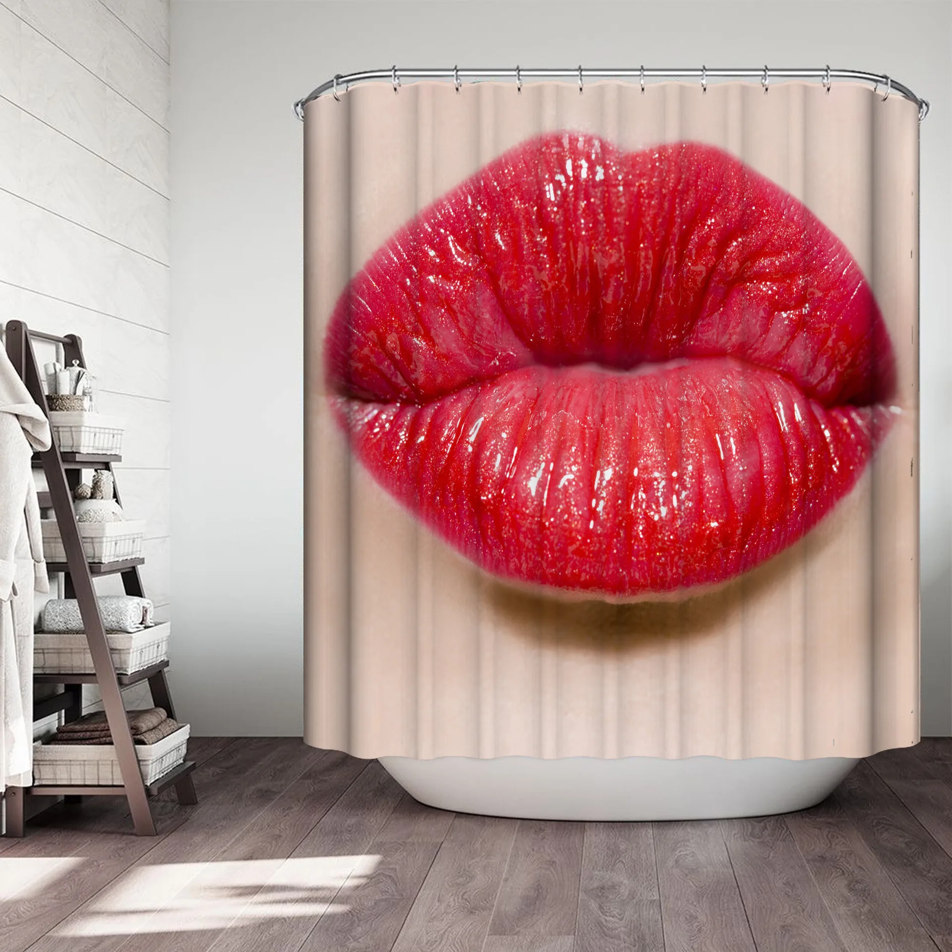 

manufacture directly 150*180cm custom designer 3d sexy mouth shower curtains bathroom curtain