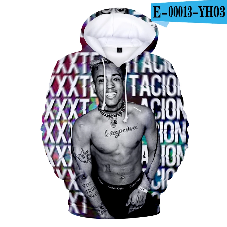 Стиль печати рапер Xxxtentacion толстовки для мужчин/wo мужчин известный бренд модные мужские толстовки Крутая толстовка Xxxtentacion одежда - Цвет: 3D