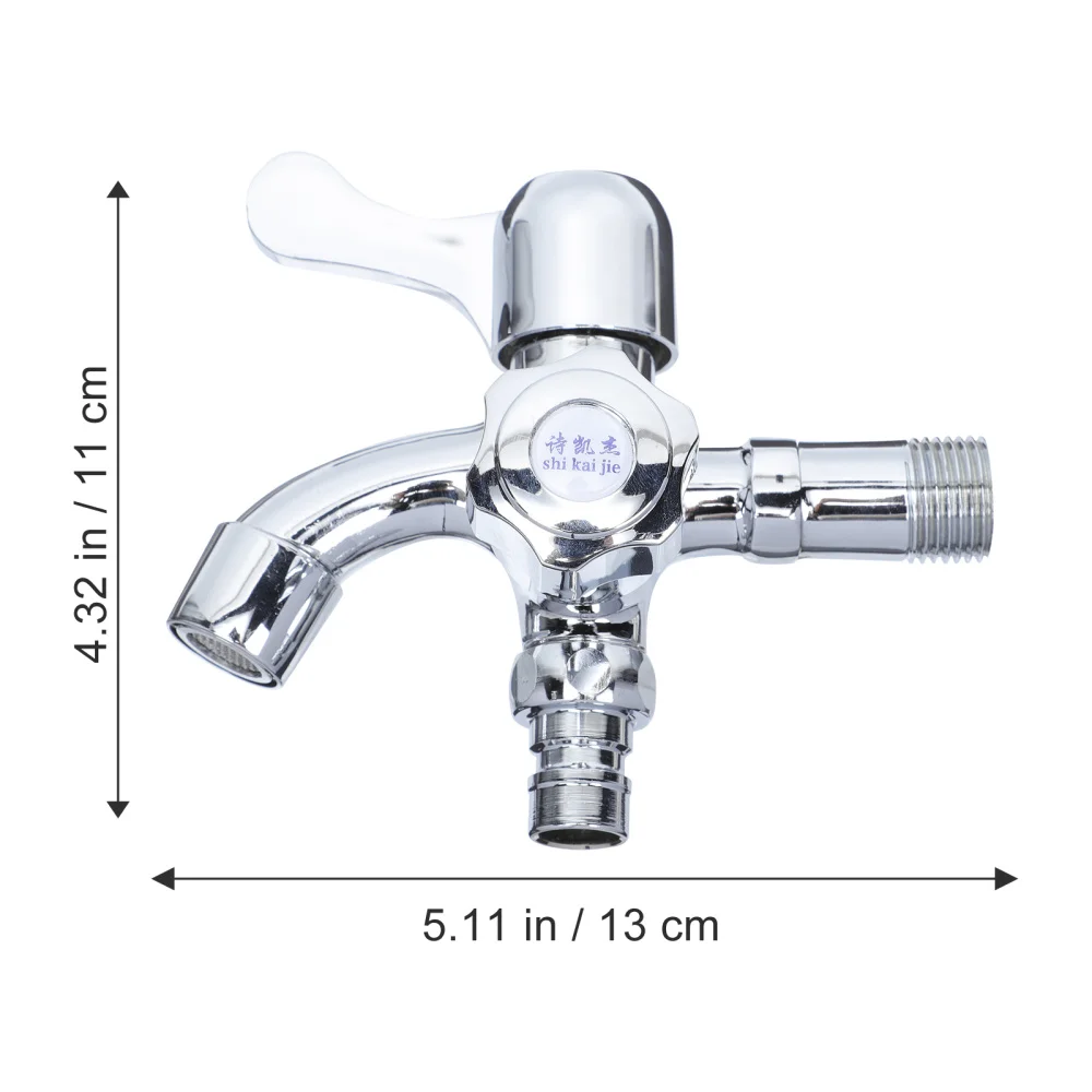

2-in-1 Washing Machine Bathroom Mop Pool Double-outlet (Silver)