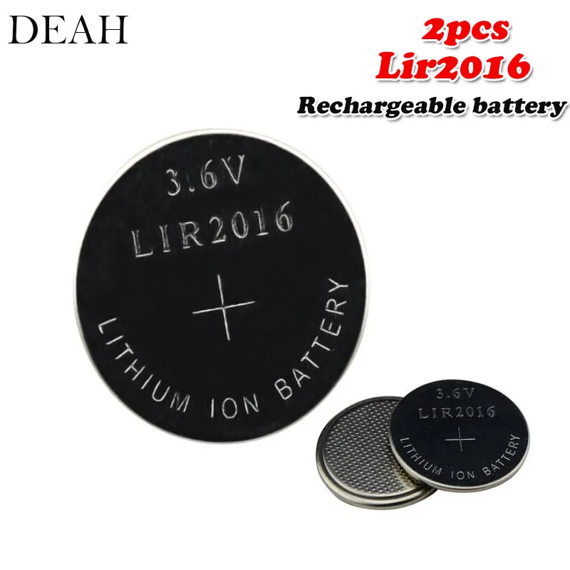 2 шт 3,6 V LIR литиевая аккумуляторная батарея для дистанционного управления часы Компьютер Материнская плата кнопка ячейка CR2016