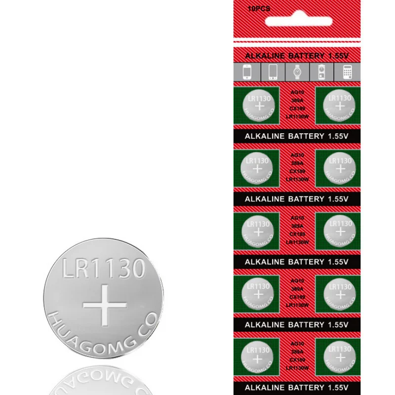 

10pcs AG10 389 LR1130 189 Button Cell Coin Batteries Electronics Watch Batteries