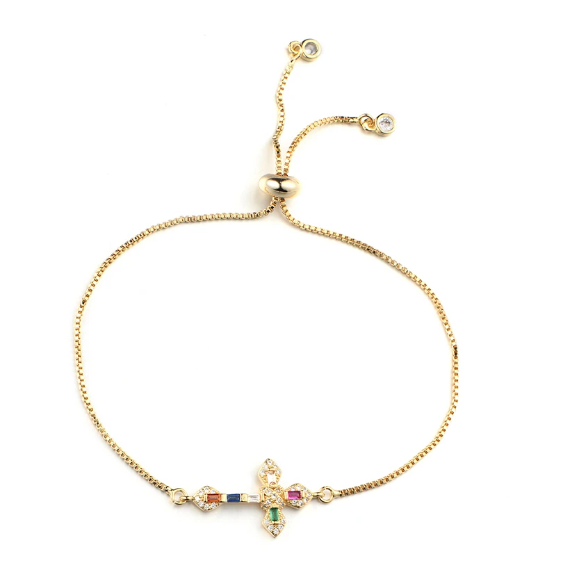 Женский Радужный Браслет Neovivi браслет с шармами из фианита крест сердце любовь