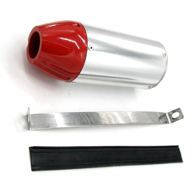 Выхлопной глушитель 28 мм нескользящий для мотоциклов квадроциклов красного