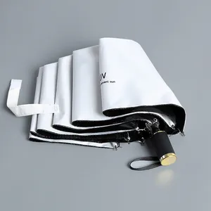 Складной зонт от солнца с черным покрытием, простой женский корейский зонтик от солнца и УФ излучения для мужчин и женщин