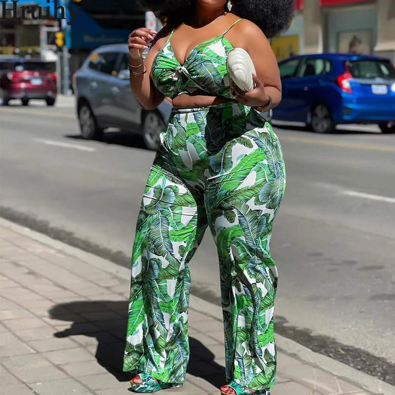 

Wholesale 2 Piece Set Women Summer Strapless Top Long Pants Floral Print Plus Size Sets Africa Style Sexy Club Two Piece Set