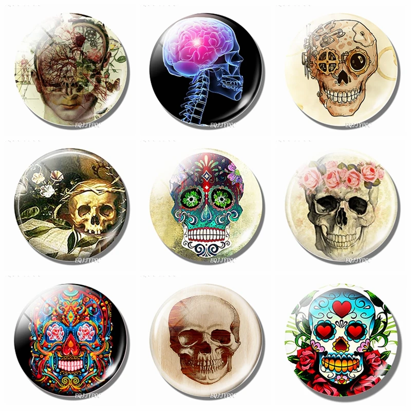 Магнит на холодильник с изображением конфет черепа мексиканского призрака