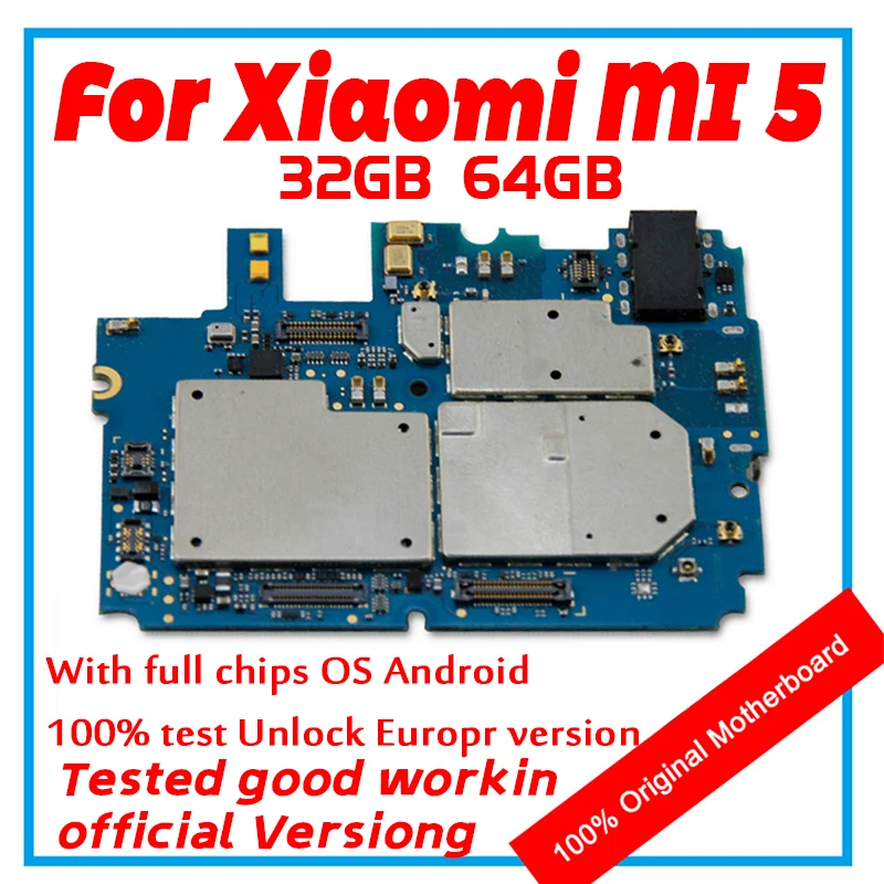 Оригинальная разблокированная материнская плата 32 Гб 64 ГБ для Xiaomi 5 Mi Mi5 M5