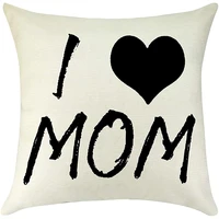 mom gift from daughter son throw pillow cover i love mom wedding christmas birthday gift for mom mother stepmom